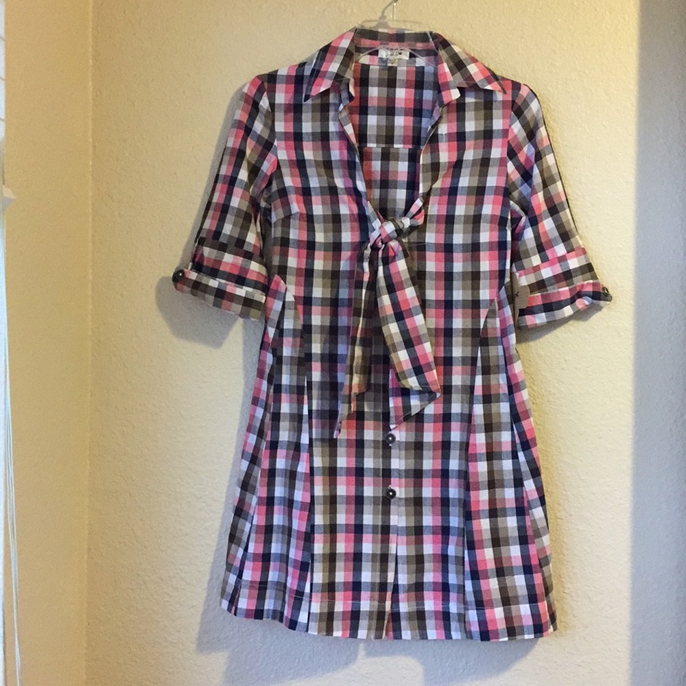 Pink&Blu Gingham Fit&Flare Dress